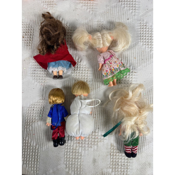 Lot of 5 Vintage 1990s Kelly and Friends Dolls Collectible Figures and Ornaments