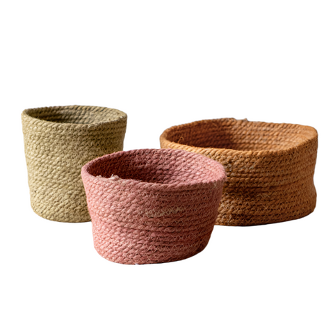 Cotton Rope Woven Basket Desktop Organizer