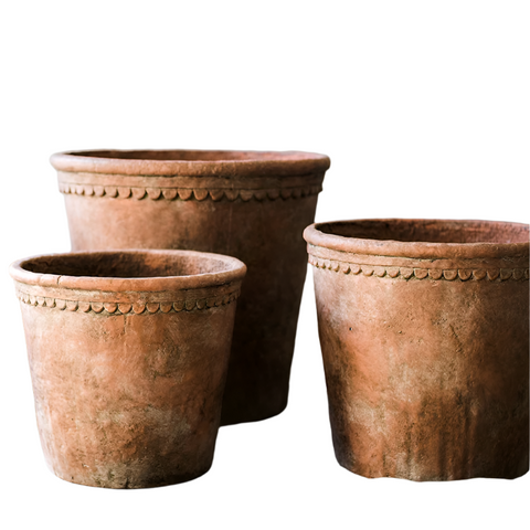 Large Terracotta Red Concrete Planter Pot