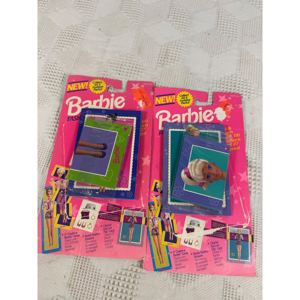 Barbie Fashion Play Cards Create a Barbie Set of Two Vintage 1990s Lot Of 2 New 