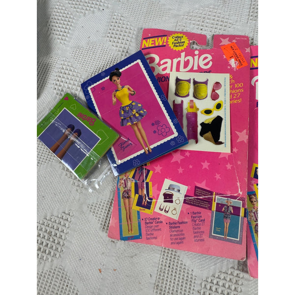 Barbie Fashion Play Cards Create a Barbie Set of Two Vintage 1990s Lot Of 2 New