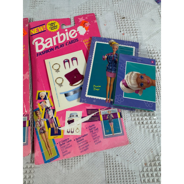 Barbie Fashion Play Cards Create a Barbie Set of Two Vintage 1990s Lot Of 2 New