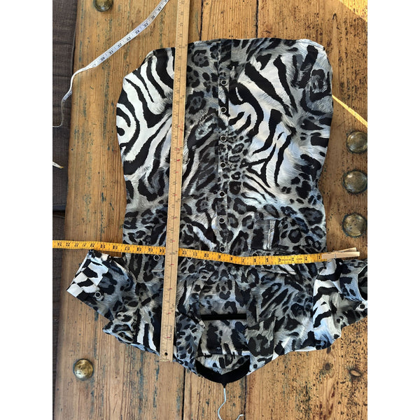 Womens Black animal print Blouse