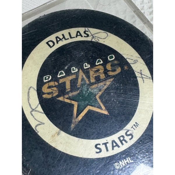 Dallas Stars NHL Official Game Puck w Signatures In Acrylic Case Autographed