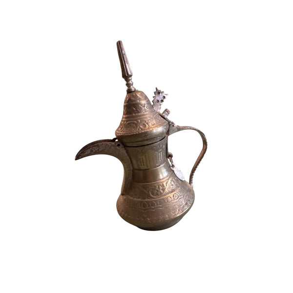 Vintage Ornate Brass Middle Eastern Ewer or Dallah
