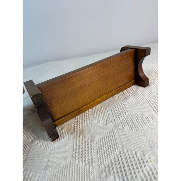 Handcrafted Wooden Doll Bench Heart Cutout Design Wall Mount Or Freestanding