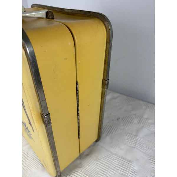 Vintage Barbie & Her Friends Travel Trunk Doll Case Yellow 1965 Shelves Hangers