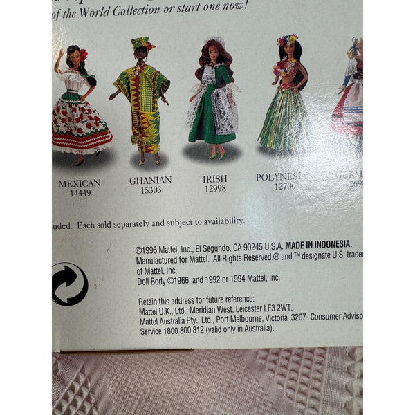 Native American Barbie Dolls Of The World Collection 1996 Special Ed 15304 NIB