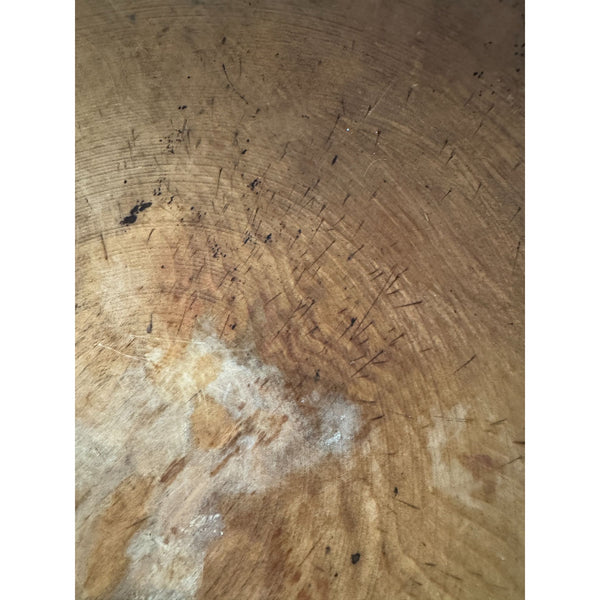 Primitive Hand Carved Round Wood Dough Bowl Rustic Kitchen Decor 1800s Antique