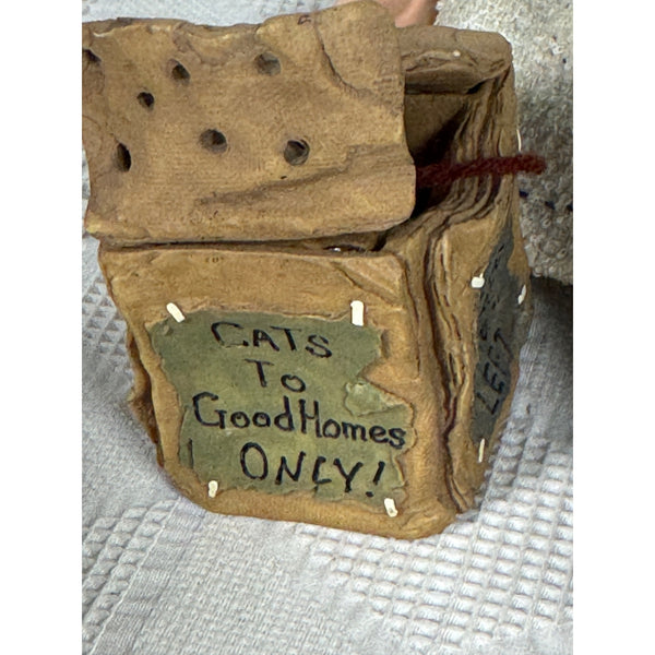 Boyds Bears Yesterdays Child Porcelain Doll "Jamie" With Plush Cat & Kitten Box