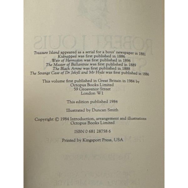The Works of Robert Louis Stevenson Bonded Leather 1984 Complete and Unabridged