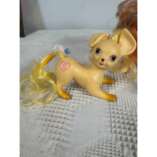 Barbie Vintage Pretty Lovin Pets Pair Candie Puppy and Mandi Puppy Figures 1994