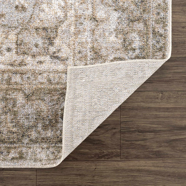 Gael Cream Washable Area Rug underside