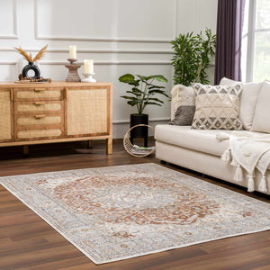 Emke Cream Washable Area Rug traditional living