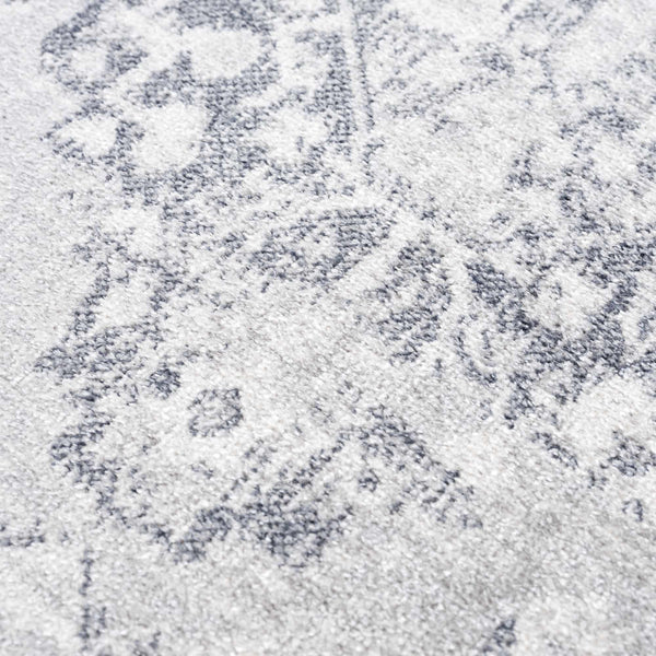 Akram Cream & Antrasit Washable Area Rug design closeup