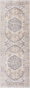 Beige Hiti Washable Area Rug runner