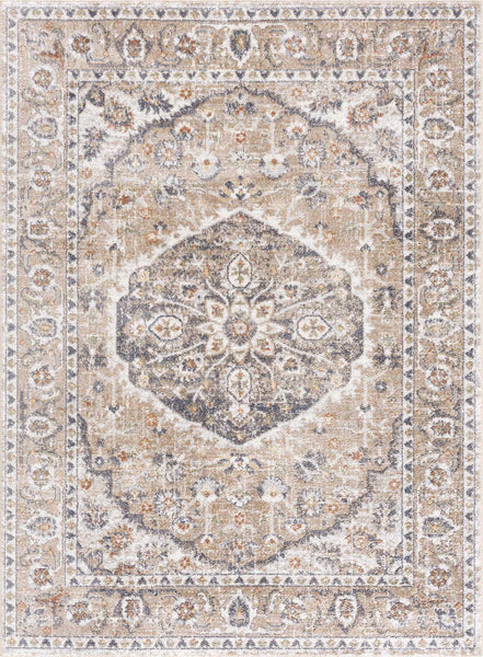 Beige Hiti Washable Area Rug large rectangle