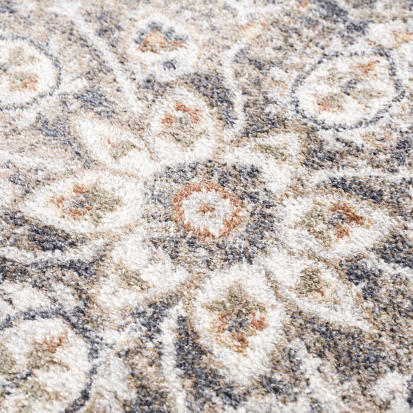 Beige Hiti Washable Area Rug design closeup