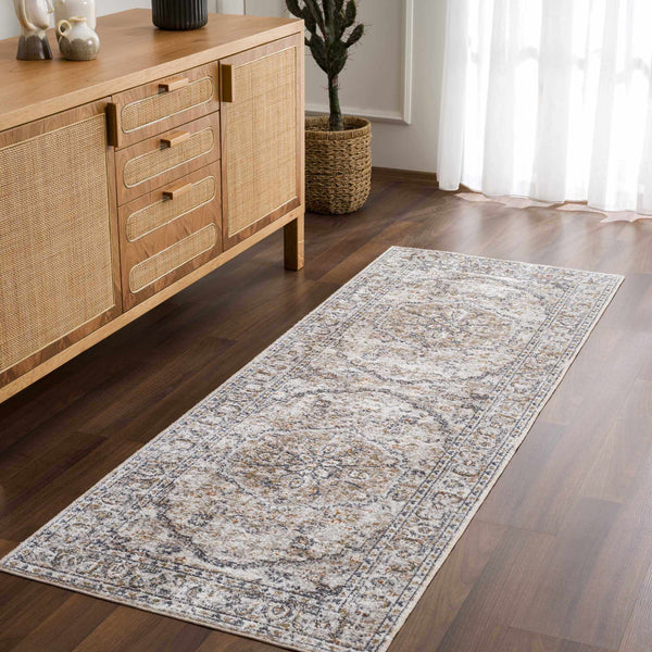 Hiti Cream Washable Performance Rug traditional