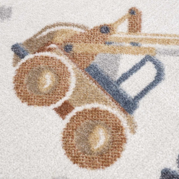 Construction Trucks Washable Kids Rug kids pattern