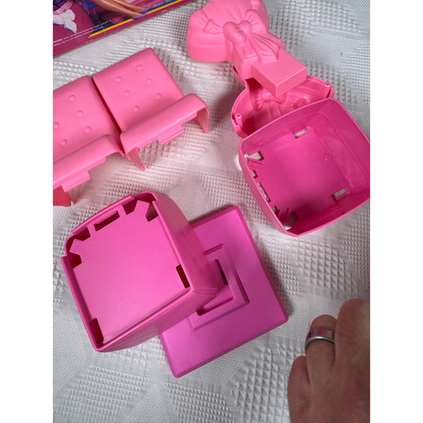 Barbie Dining Room Set Mattel 9324 Vintage 1990s Doll Furniture Accessories Pink NIB