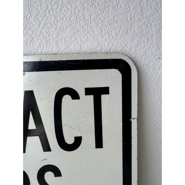 Vintage Compact Cars Only Metal Parking Sign Black and White Design 18 Inch