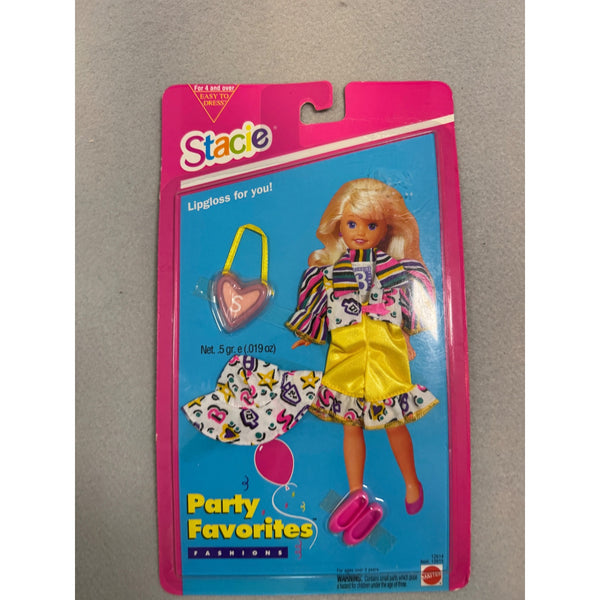 Stacie Party Favorites Fashions Lipgloss Outfit Doll Set Mattel 1994 NWB