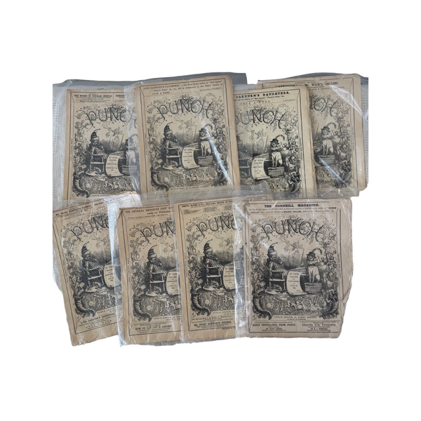 Set of 8 Vintage Punch Weekly Satire Magazines British Collectible Ephemera