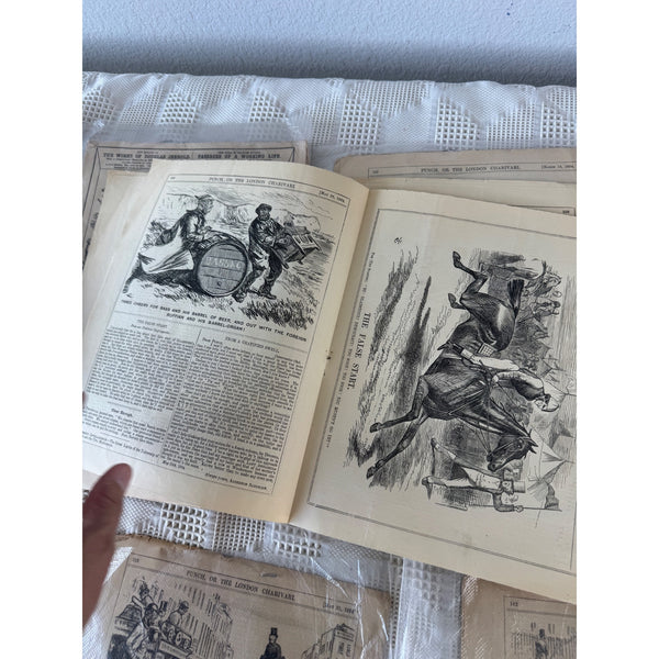 Set of 8 Vintage Punch Weekly Satire Magazines British Collectible Ephemera