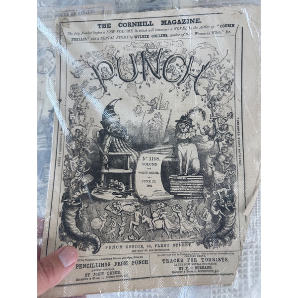 Set of 8 Vintage Punch Weekly Satire Magazines British Collectible Ephemera
