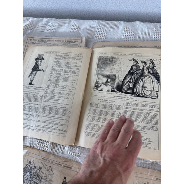 Set of 8 Vintage Punch Weekly Satire Magazines British Collectible Ephemera