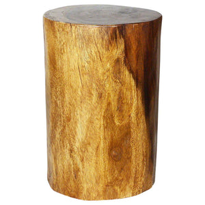 Wood Stump Stool or Stand 11-14 in DIA x 18 in H Walnut Oil