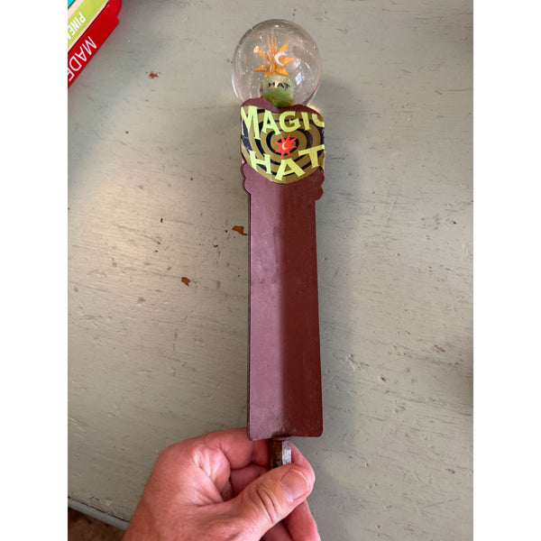 Magic Hat Brewing Company Beer Tap Handle Retro Collectible w Sparkle Globe Top