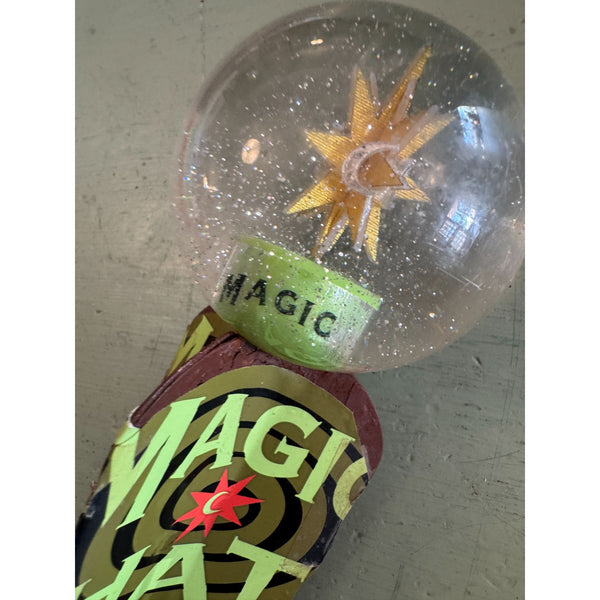 Magic Hat Brewing Company Beer Tap Handle Retro Collectible w Sparkle Globe Top