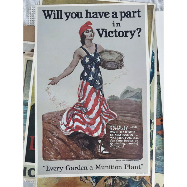World War I Poster Portfolio by LIFE Editors 8 Reprints U S Americana prints 1964