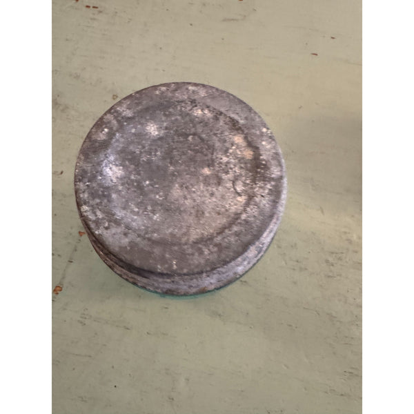 Vintage Ball Perfect Mason Jar With Zinc Lid Blue Glass Embossed Antique 1930s