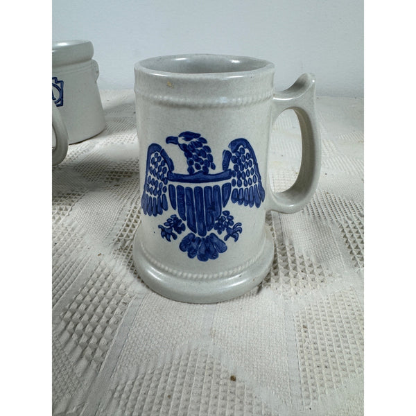 Vintage Pfaltzgraff Yorktown Blue Eagle Stoneware Beer Stein Mug 286M