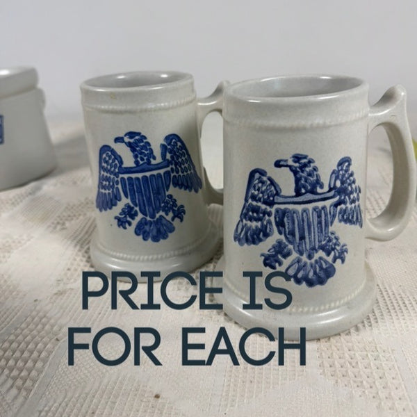 Vintage Pfaltzgraff Yorktown Blue Eagle Stoneware Beer Stein Mug 286M