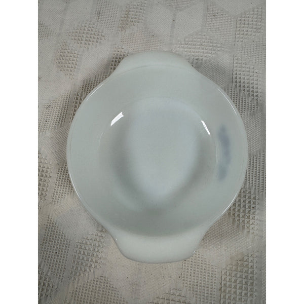 Anchor Hocking Fire King 1 Quart White Casserole Dish Blue Cornflower Design