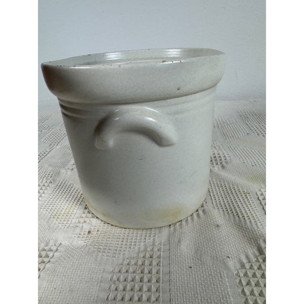 Vintage Pfaltzgraff Keystone Stoneware 2 Quart Crock Style Canister With Handles