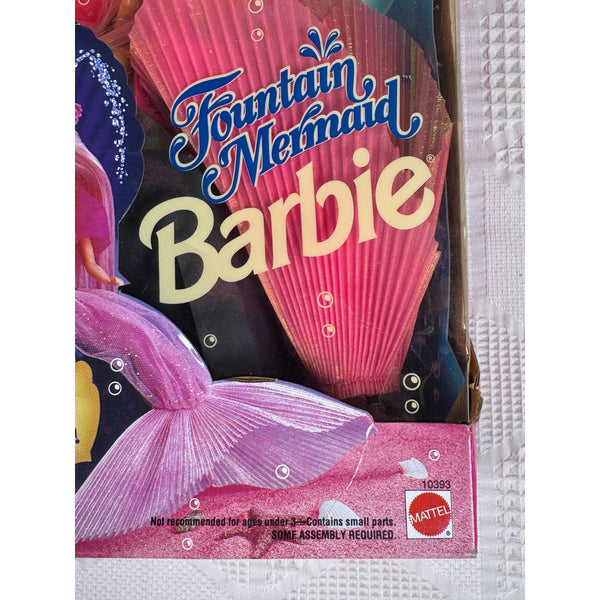 Fountain Mermaid Barbie Doll 1993 Mattel Pink Hair Fountain Crown 10393 NIB