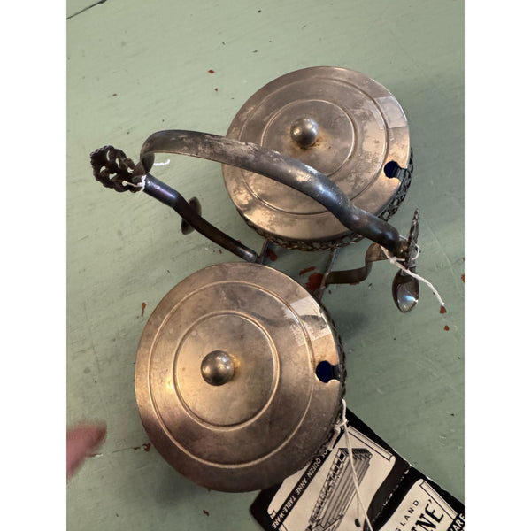 Vintage Queen Anne Silver Plated Condiment Caddy