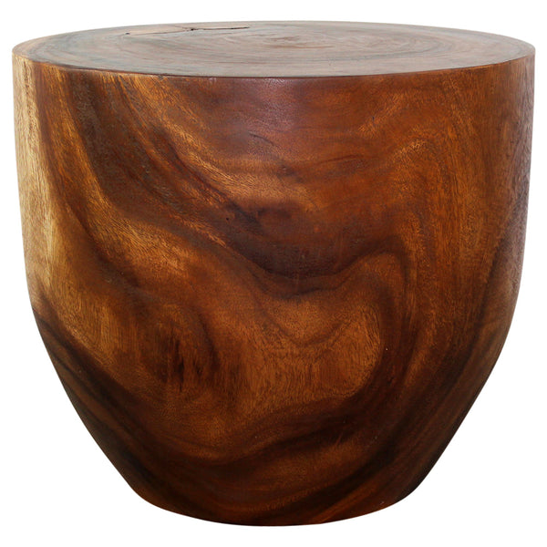 Wood Oval Drum side view
 in High Walnut Oil