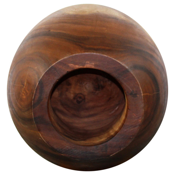 Wood Oval Drum Table 20 in Diameter x 18 in High Walnut Oil bottom