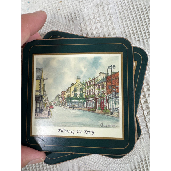 Pimpernel Irish Heritage Series Coasters Set Of 6 w Box Heat Resistant Vintage