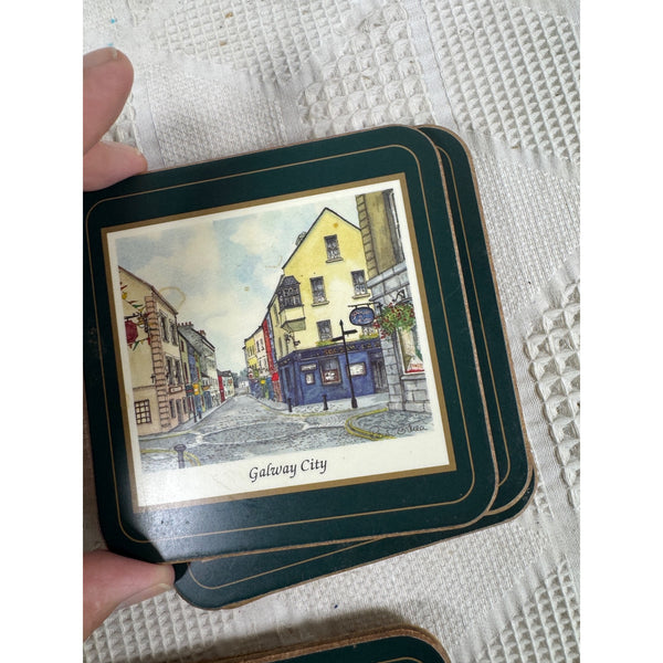 Pimpernel Irish Heritage Series Coasters Set Of 6 w Box Heat Resistant Vintage