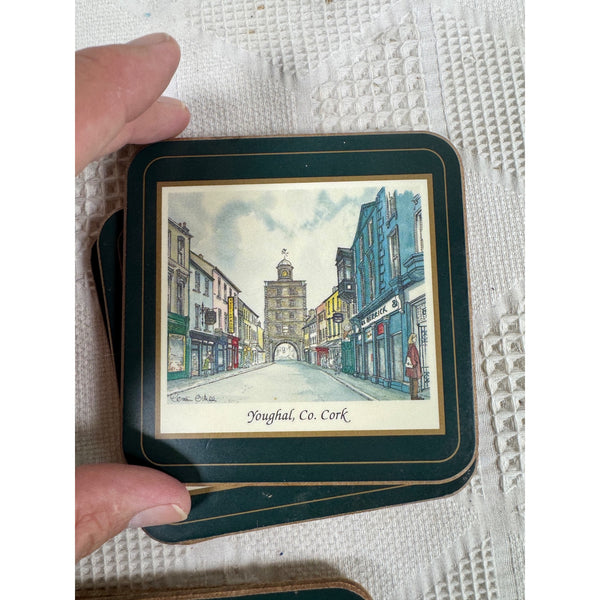 Pimpernel Irish Heritage Series Coasters Set Of 6 w Box Heat Resistant Vintage