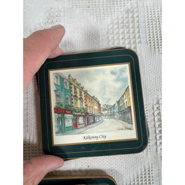 Pimpernel Irish Heritage Series Coasters Set Of 6 w Box Heat Resistant Vintage