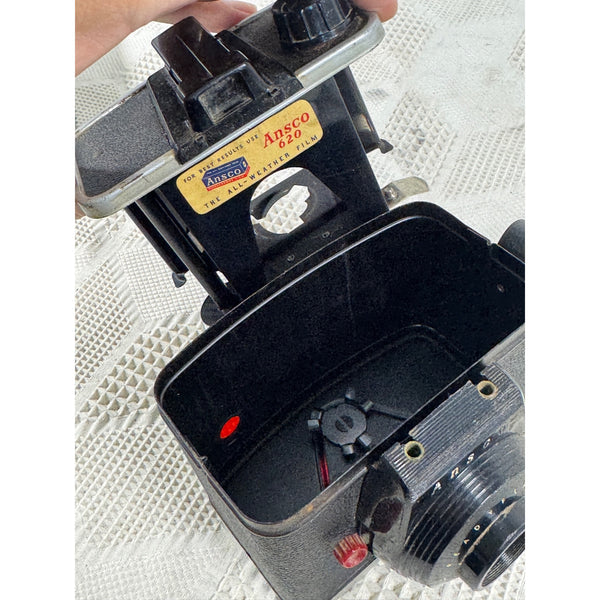 Vintage Ansco Readyflash 620 Film Camera Black 1950s Collectible Photography