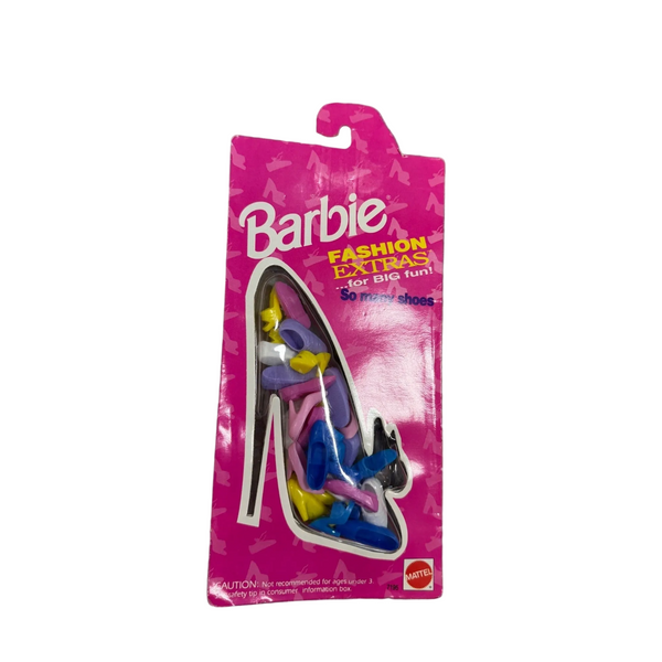Barbie Fashion Extras Big Fun Shoes Accessory Pack Mattel Pink Vintage 1990s NWB